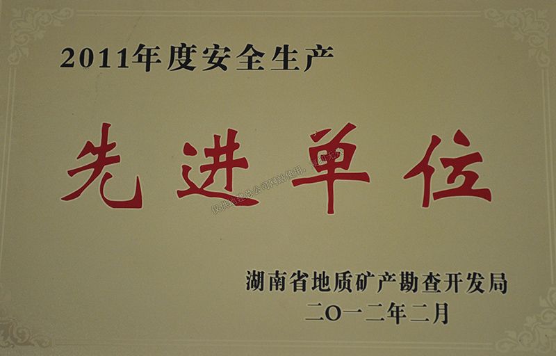 2011年度安全生产先进单位